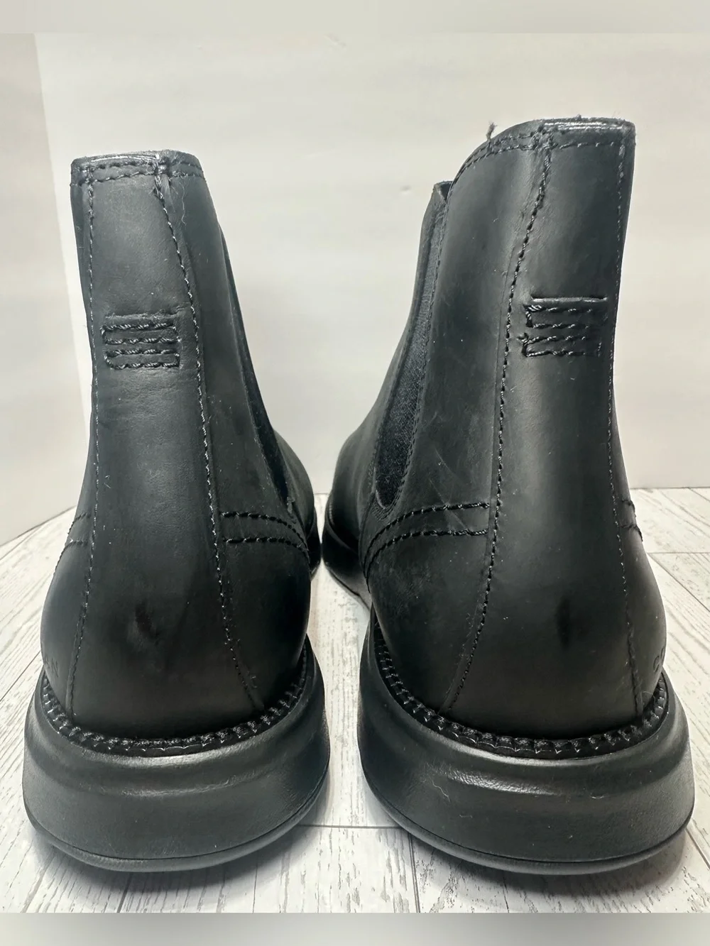 NWOT - Cole Haan Men's Atlantic Slip-On Leather Chelsea Boots, Black, Sz 10W
